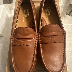 Polo by Ralph Lauren Brown Leather Loafers Slip-Ons